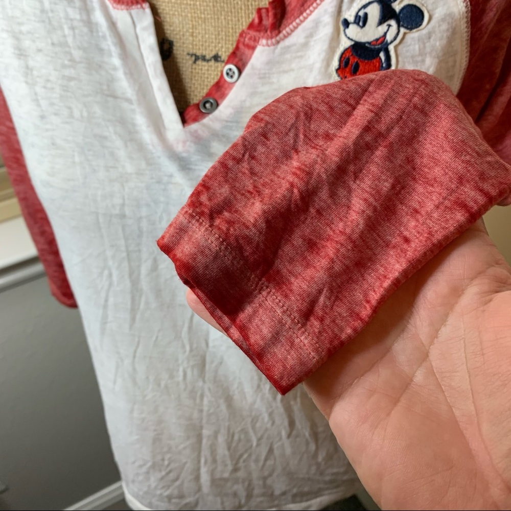 Disney Mickey Mouse Patch Raglan Tissue Shirt - image 8